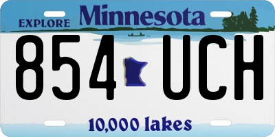 MN license plate 854UCH