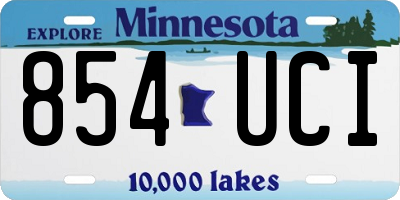 MN license plate 854UCI