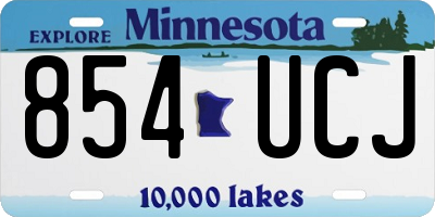 MN license plate 854UCJ