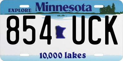 MN license plate 854UCK