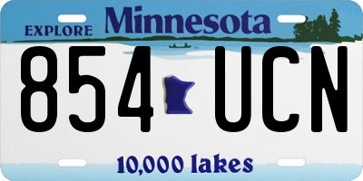 MN license plate 854UCN