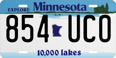 MN license plate 854UCO
