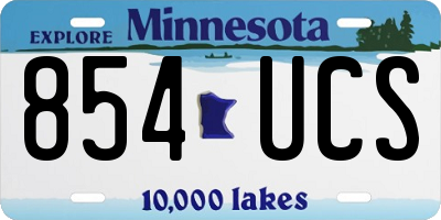 MN license plate 854UCS