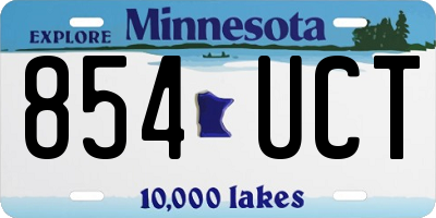 MN license plate 854UCT