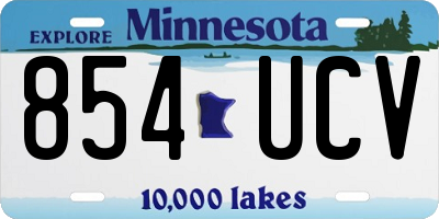 MN license plate 854UCV