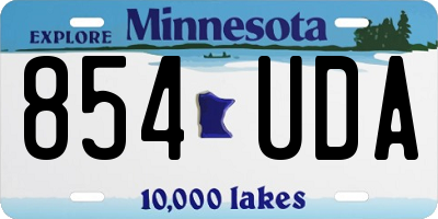 MN license plate 854UDA