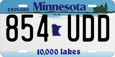 MN license plate 854UDD