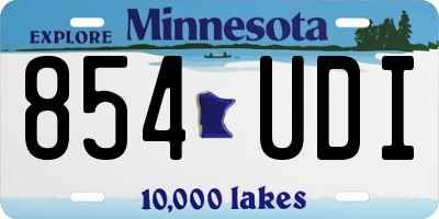 MN license plate 854UDI