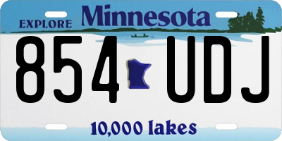 MN license plate 854UDJ