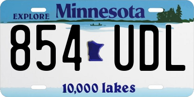 MN license plate 854UDL