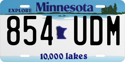 MN license plate 854UDM