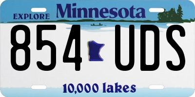 MN license plate 854UDS