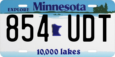 MN license plate 854UDT