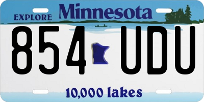 MN license plate 854UDU