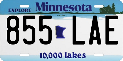 MN license plate 855LAE