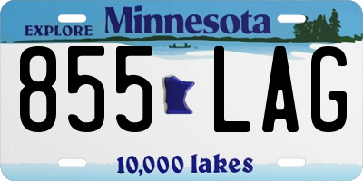 MN license plate 855LAG