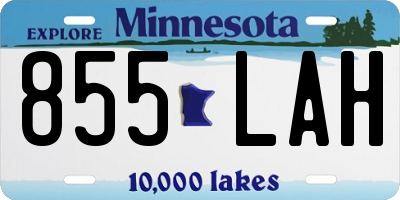 MN license plate 855LAH