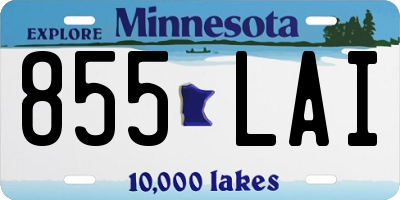 MN license plate 855LAI