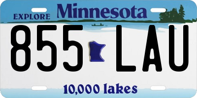 MN license plate 855LAU