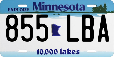 MN license plate 855LBA