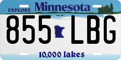 MN license plate 855LBG