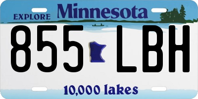 MN license plate 855LBH