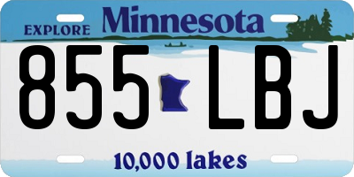 MN license plate 855LBJ