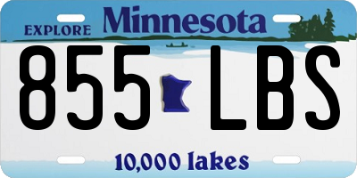 MN license plate 855LBS