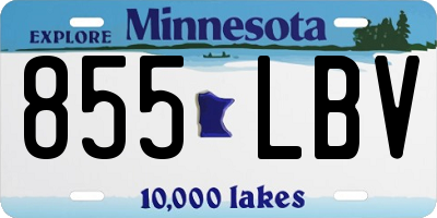 MN license plate 855LBV