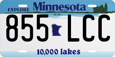 MN license plate 855LCC