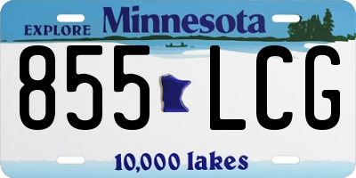 MN license plate 855LCG