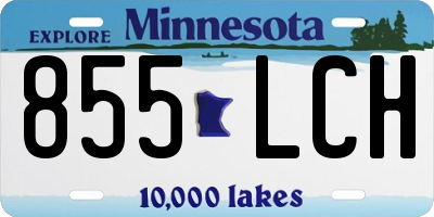MN license plate 855LCH