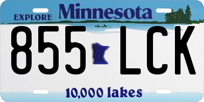 MN license plate 855LCK