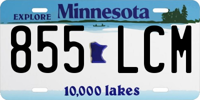 MN license plate 855LCM