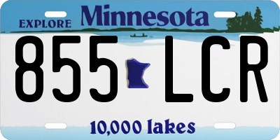 MN license plate 855LCR