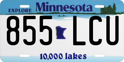 MN license plate 855LCU