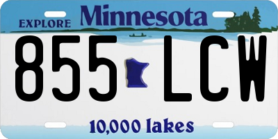 MN license plate 855LCW