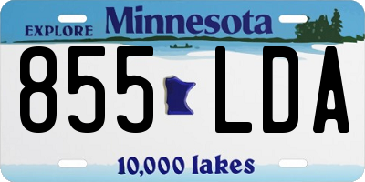 MN license plate 855LDA