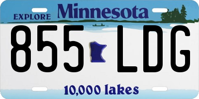 MN license plate 855LDG