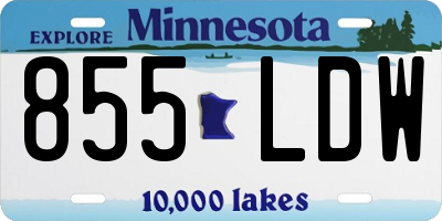 MN license plate 855LDW