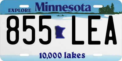 MN license plate 855LEA