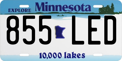 MN license plate 855LED