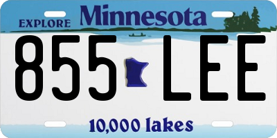 MN license plate 855LEE