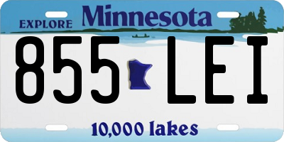 MN license plate 855LEI