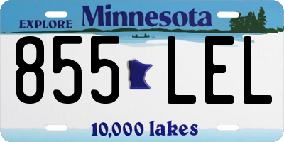 MN license plate 855LEL