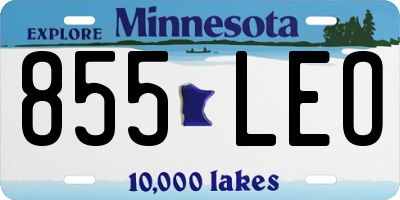 MN license plate 855LEO