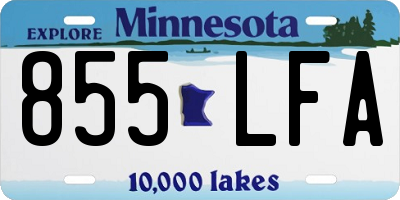 MN license plate 855LFA