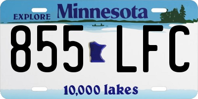 MN license plate 855LFC