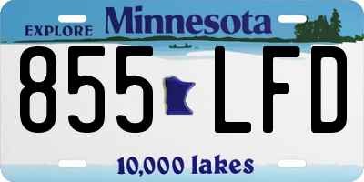 MN license plate 855LFD