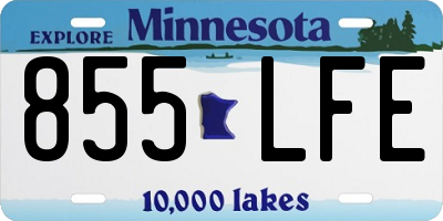 MN license plate 855LFE